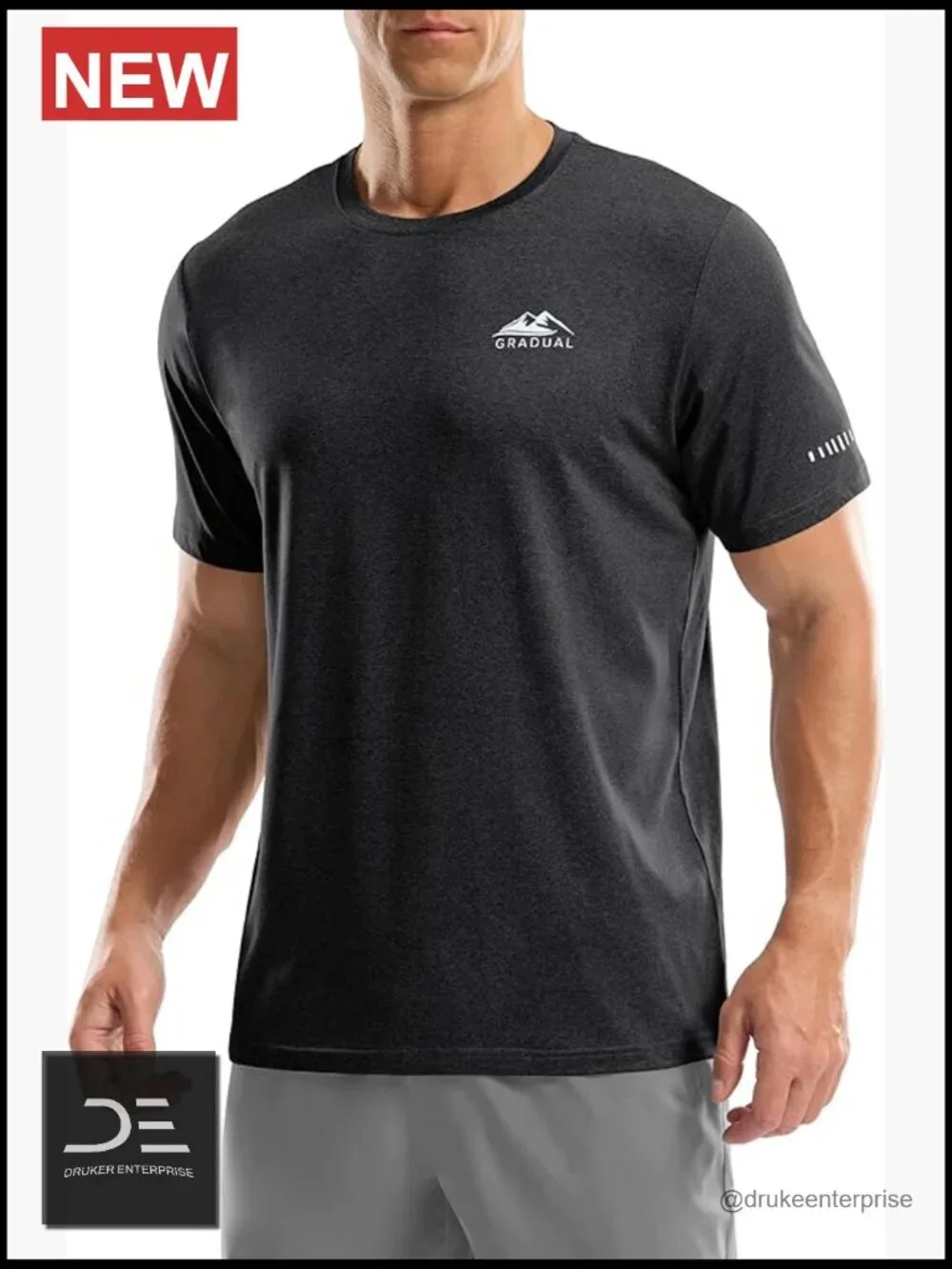 Men's UPF 50+ Sun Protection Dry Fit Rash Guard Swim Shirt Moisture Wicking Tee
